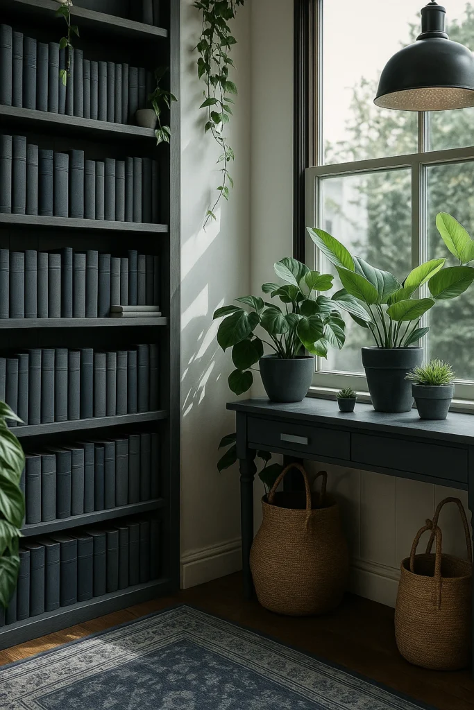 Display Books with Worn, Textured Covers